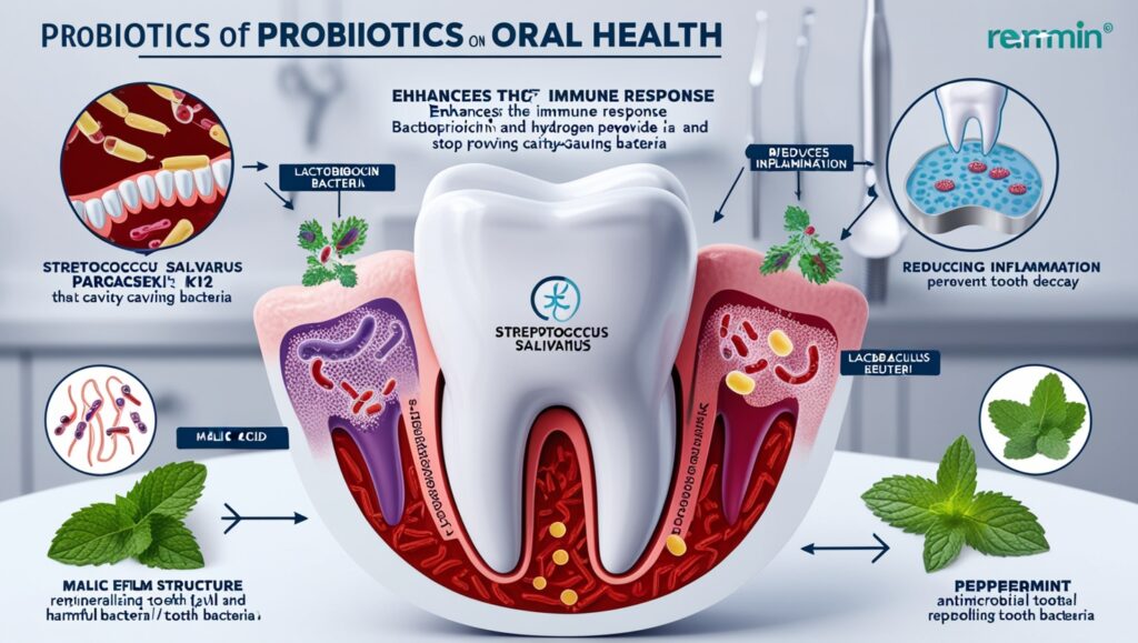 How do probiotics help in oral health and stop tooth decay