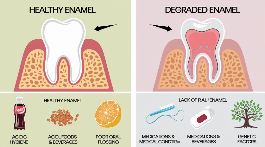 Main reasons for enamel erosion of your teeth